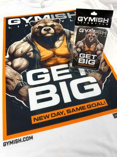 Bear Get Big Gym Funny Workout T-Shirt for Men with Air Freshener Gift Set, Workout Gift, Gift for Weightlifters, Gift for him, Gym Gear, Gym Apparel Take your workouts to the next level with the Bear Get Big Gym Funny Workout T-Shirt for Men. Made with 100% polyester and feel like cotton, this Gymish Lifestyle Performance T-Shirt provides unparalleled comfort and confidence during intense lifts. Paired with our Black Ice-scented air freshener, this gift set will keep you pumped up and smelling Gym Funny, Gym Apparel, Funny Workout, Mens Workout Shirts, Black Ice, Gym Gear, Workout Attire, Fitness Gifts, Gym Humor