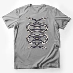 Vintage Snake Graphic T-Shirt, Serpent Knot Artwork, Unisex Casual Streetwear, Unique Tattoo Style Design Male T-Shirt Custom graphic T-Shirt.Customize your color Gray Band Merch T-shirt With Graphic Print, Gray Band Merch T-shirt With Screen Print, Gray Graphic Print Band Merch T-shirt, Gray Graphic Print Tops For All Genders, Gray Graphic Tee With Screen Print, Artistic Graphic Crew Neck Shirt, Gray Graphic Tee With Custom Print, Gray Graphic Tee With Graphic Design, Artistic Unisex Crew Neck T-shirt