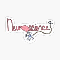 the word neuroscence written in pink on a white background with snowflakes