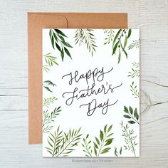 a card with the words happy father's day written on it