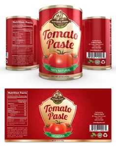 two cans of tomato paste next to each other