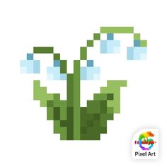 Plant Perler Beads, Pixel Art Plants, Pixel Art Fleur, Pixelated Flower, Minecraft Pixel Art Templates