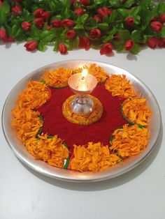 ✴️🔱Aarti thali /Poojathalidecoration #aartithali#poojathali#navratri#festivaldecoration#diy#craft Simple Aarti Thali Decoration, Navratri Craft, Decoration With Flowers, Handkerchief Crafts