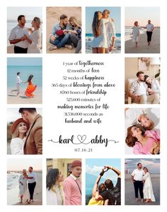 a collage of photos with the words, year of togetherness and family pictures