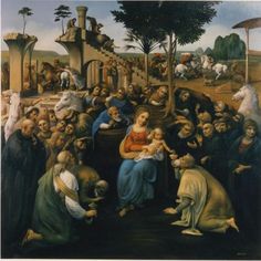 an image of a painting with many people around it