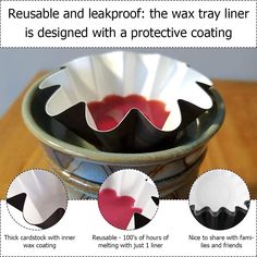 the instructions for how to make cupcake liners in a cake tin are shown