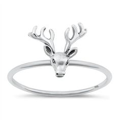 Fashion Deer Rack Buck Ring .925 Antlers Sterling Silver Band Jewelry Female Male Unisex Size 5 All our silver jewelry is crafted from .925 silver also commonly referred to as sterling silver. Sterling silver is the standard for beautiful high-quality silver jewelry and cannot be replicated by lower priced silver plated jewelry. It is 92.5% pure silver, mixed with alloys to add strength and durability to stand the test of time. Keep your fine jewelry shiny and elegant by storing it properly. Jew Animal Rings, Female Male, Band Jewelry, Silver Plated Jewelry, Sterling Silver Cross, Plated Jewelry, Sterling Silver Bands, Bling Jewelry, Pure Silver