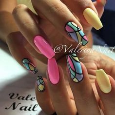 Lana Nails, Nagel Stamping, Colorful Nail, Geometric Nail, Best Nail Art Designs, Hot Nails, Coffin Nails Designs, Thessaloniki