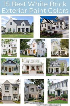 the best white brick exterior paint colors for your home and house in this postcard