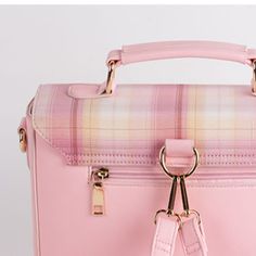 Color: Black•Pink•Royal blueMaterial: PU Size Length(cm)(inch) Width(cm)(inch) Height(cm)(inch) One Size 27/10.63 9/3.54 18/7.08 Royal Blue, Black Pink, Plaid, Shoulder Bag, Pink, Black, Color