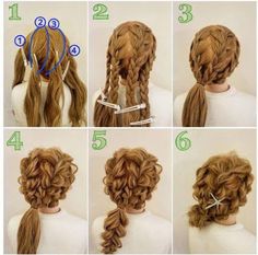 Peinados con trenzas vídeos paso por paso ~ Belleza y Peinados Hair Step By Step, Fancy Hairstyles, Hair Skin, Hair Updos, Up Hairstyles, Pretty Hairstyles, Hair Hacks