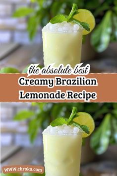 🍋 Creamy Brazilian Lemonade Recipe 🍋 📝 Ingredients: 4 limes 🍋 1/2 cup sweetened condensed milk 🥛 1/4 cup sugar 🍚 4 cups cold water 💧 Ice cubes (optional) ❄️ 📋 Instructions: Prepare the Limes:  Cut the limes into quarters, leaving the skin on. Blend the Ingredients:  In a blender, combine the quartered limes, cold water, and sugar. Blend for about 10-15 seconds, just until the limes are broken down (avoid over-blending to prevent bitterness from the lime rinds). Strain the Mixture:  Pour the mixture through a fine mesh strainer into a large pitcher to remove the lime pulp and rinds. Add the Creamy Goodness:  Stir in the sweetened condensed milk until fully combined and creamy. Serve: Brazilian Lemonade Recipe, Brazilian Lemonade, Lemonade Recipe, Water Ice, Fine Mesh Strainer, Healthy Homemade Recipes, Easy Homemade Recipes, Quick Easy Snacks, Mesh Strainer