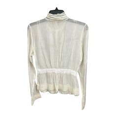 Brand: JOIE Style: BLOUSE Long Sleeve Color: WHITE Size: S SKU: 126-5906-2643 CONDITION: GENTLY USED Embroidered Bohemian Off-white Blouse, Feminine Off-white Blouse With Ruffles, White Long Sleeve Blouse, White Blouse, Long Blouse, Long Sleeve Blouse, White, Long Sleeve, Color