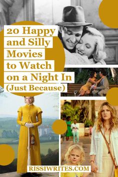 the movie poster for 20 happy and silly movies to watch on a night in just because