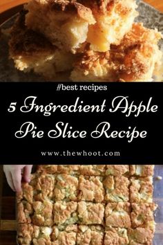 the best apple pie slice recipe is in three different pictures and it's ready to be eaten