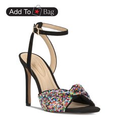 in stock Embellished Ankle Strap Sandals For Party Season, Elegant Beaded Summer Heels, Summer Evening Beaded Heels, Beaded Heels For Evening In Summer, Beaded Heels For Evening Summer Occasions, Spring Evening Beaded Sandals, Beaded Open Toe Sandals For Evening, Spring Evening Beaded Heels, Beaded Heels For Party