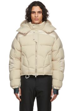 Off-White Down Jacket by HELIOT EMIL on Sale Futuristic Streetwear, Heliot Emil, Scandinavian Aesthetic, Satin Jackets, Accessories For Men, Creative Expressions, Milan Fashion Week, Alternative Fashion, Down Jacket