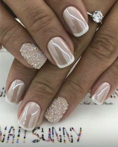 Nails Pictures, Bride Design, Pictures Wedding, Wedding Nail, Bride Nails, Nail Designs Glitter, Design Nail, Bridal Nails, Elegant Nails