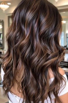 hair hairstyles,hair styles for long hair,hair cut,hair beauty,hair styles for medium hair,hair and skin and nails,hair hairstyling,hair length,hair straightener,hair drawing,hair cuts,hair colors #HairstyleTrends #HairTransformation #CurlyHairRoutine #BraidedHairstyles #HairColorInspiration #HairCareTips #ShortHairStyles #BalayageHair #WeddingHairstyles #HairAccessories #NaturalHair #HealthyHair #LongHairDontCare #MensHair #HairGoals #EasyHairstyles #HairGrowth #UpdoHairstyles #BlondeHair #HairProducts Walnut Highlights Hair Dark Brown, Mocha Brown With Caramel Highlights, Chocolate Brown Bayalage Hair, Fall Balayage Brunette Honey, Dark Brown And Caramel Balayage, Brown Hair Cinnamon Highlights, Brown Hair With Dark Blonde Highlights, Lowlights On Medium Brown Hair, Brown Hair With Lighter Brown Highlights