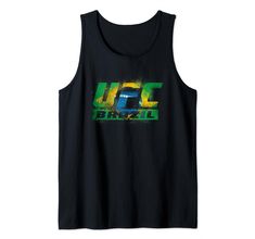 PRICES MAY VARY. Officially licensed by the UFC. Amazon Exclusive Lightweight, Classic fit, Double-needle sleeve and bottom hem Sleeveless Cotton Top With Team Logo, Casual Fitted T-shirt For Team Events, Green Casual Tops For Team Events, Casual Green Top For Team Events, Sleeveless Tops With Letter Print For Team Events, Brazil Tank Top, Brazil Tank, Cami Tanks, Ufc