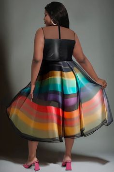 Plus Size Rainbow Outfits Plus Size Semi Formal, Summer Tips, Tulle Maxi Dress, Gaun Fashion, Plus Size Party Dresses, Plus Size Formal, Plus Size Formal Dresses, Jumpsuit Elegant, Denim Maxi