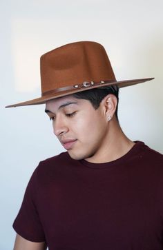 "The chicest hat we have ever made, classic silhouette. With leather details. Spot Clean Brim 10.5 cm/4 Inch Hat Crown Circumference 23-24\" Leave 1 Inch Room For Error As The Hats Are Hand Manually Measured. Can be adjusted to made smaller with internal size adjuster" White Fedora, Brown Fedora, Black Fedora Hat, Black Trucker Hat, Black Fedora, Wide Brim Fedora, Fun Pants, Themed Outfits, Head Accessories