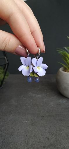 Violet earrings, Flower jewelry, Viola jewelry, Spring blooming, Wildflower earrings, Botanical jewelry, Purple earrings, Jewelry gift Length of earrings 1.7 inches \ 4.1 cm Width 0.66 inches \ 1.8 cm  All details are handmade by me with love. Please note that real colors may slightly differ from those in the picture due to your monitor settings. Thank you for your visit ) Wildflower Earrings, Violet Earrings, Jewelry Purple, Botanical Jewelry, Purple Earrings, Earrings Flower, Flower Jewelry, Flower Jewellery, Earrings Jewelry