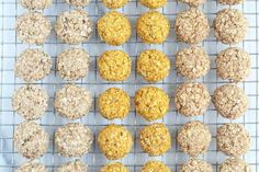 several cookies and muffins on a cooling rack