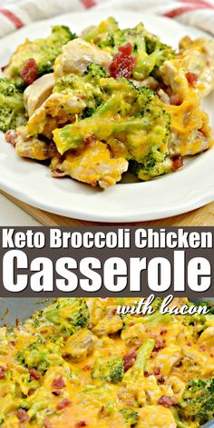 keto broccoli chicken casserole with bacon