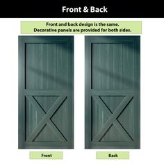 the front and back doors of a house with text describing how to choose the right door for