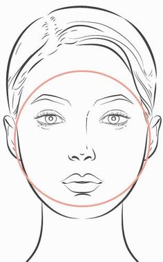 a woman's face is shown with the area marked out for her to be drawn