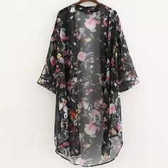 Brand Name: hengsongOrigin: CN(Origin)Sleeve Style: RegularMaterial: PolyesterPattern Type: PrintStyle: CasualClothing Length: LongCollar: V-NeckSleeve Length(cm): Three QuarterSeason: Spring/AutumnModel Number: 543333Fabric Type: BroadclothGender: WOMENAge: Ages 18-35 Years Old Casual Bohemian Style, Chiffon Kimono Cardigan, Floral Chiffon Top, Loose Kimono, Kimono Floral, Mode Kimono, Cardigan Kimono, Floral Print Kimono, Chiffon Kimono