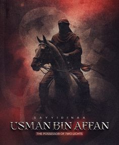 a movie poster with a man on a horse in front of a red background and the words usman afan