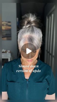 Joy Haircut, Hairclip Hairstyles Short Hair, Ashley Erickson, Hairclip Hairstyle, Concert Hair, Bun Hack, Easy Hair Up, Long Silver Hair, Grey Hair Care