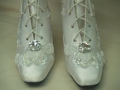 Gorgeous past era wedding boots for your Vintage theme wedding Regular price: $298.00 Now for limited time only $198.00 THESE SHOES/BOOTS DESIGNS ARE HAND EMBELISHED AND HAND DYED TO ORDER THEREFORE, SHOES CAN NOT BE RETURNED OR EXCHANGED, NO EXCEPTIONS YOU MAY VERIFY YOUR FEET LENGHT SHOE MEASUREMENT TO GET THE RIGHT SIZE SHOES/BOOTS, PLEASE USE GUIDE PICTURED ABOVE, YOU MAY ASK FOR HELP. I'll make all the efforts to help you have a pleasant shopping experience. Very comfortable, lined with sof Elegant Fitted Wedding Boots, Elegant Lace-up Wedding Boots, Elegant White Wedding Boots, Elegant Almond Toe Wedding Boots, Fitted Low Heel Wedding Boots, Low Heel Fitted Wedding Boots, Fitted Cream Boots For Wedding, Fitted Lace-up Wedding Boots, White Lace-up Boots For Wedding