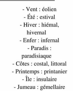 an image of the names of different types of people in french and english language, with pictures