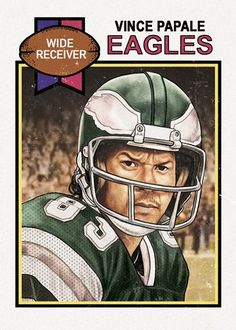 an image of a football card with a man wearing a helmet on the sidelines