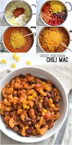 the steps to make cheesy chili macaroni and cheese