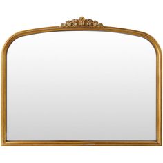 an ornate gold framed mirror against a white background