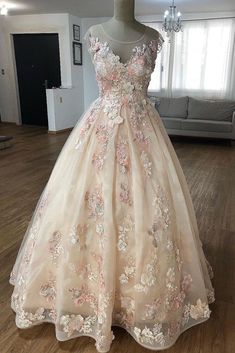 Painting Stuff, Dress With Flowers, Stunning Prom Dresses, Tulle Evening Dress, Long Prom Gowns, Professional Dresses, Moda Vintage, Cheap Prom Dresses, Party Dress Long