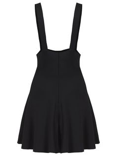 Rock mit Knöpfe und Träger - schwarz | SHEIN Short Flared Dress, Flare Skirts, Short Flare Dress, Short Flared Skirt, High Waisted Short Skirt, Suspenders Skirt, Overalls Black, Short A Line Dress, Short Summer Skirts