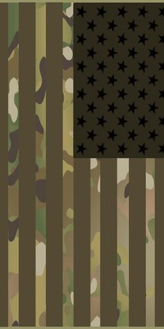 an army camouflage wallpaper with stars and stripes in green, brown, and black