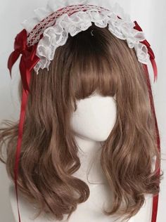 ❤Lolita cat hair band❤︎ Red Hair Band, Japanese Hairstyle, Cat Hair, Hair Band, Pink Hair, Red Hair, Band, Hair Styles, Red