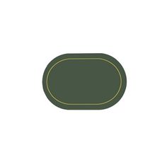 a green oval shaped object on a white background