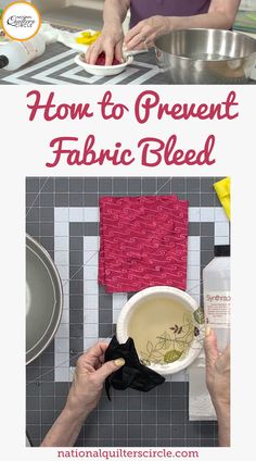 how to prevent fabric bleed in the kitchen with instructions on how to use it for cooking