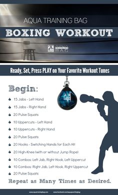 a flyer for a boxing workout with the words, begin to train and how to use it