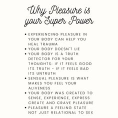 a poem written in black and white with the words, why pleasure is your super power