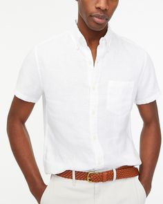 White Linen Shirt, Cotton Shirts For Men, White Linen, Linen Shirt, Style Guides, Linen Blend, Cotton Shirt, White Undershirt, Casual Shirts