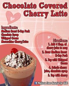 chocolate covered cherry latte recipe for valentine's day