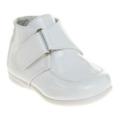 Josmo Shoes Toddler Boys Straps Dress Shoes. Mock Toe with Hook and Loop strap for a Stylish Look, Super Cute Formal Design for Special Occasions Highly comfortable materials, these will stay comfortable throughout any event you and your kid are in. Thanks to its high-quality padding you won't hear your little man complain about sore feet. Size: 3.  Color: White.  Gender: male. White Patent Leather Heels With 4-inch Heel, Formal Design, School Uniform Shoes, Black Leather Oxfords, Straps Dress, Boys School Shoes, Dress Loafers, Leather Oxford Shoes, Leather Dress Shoes